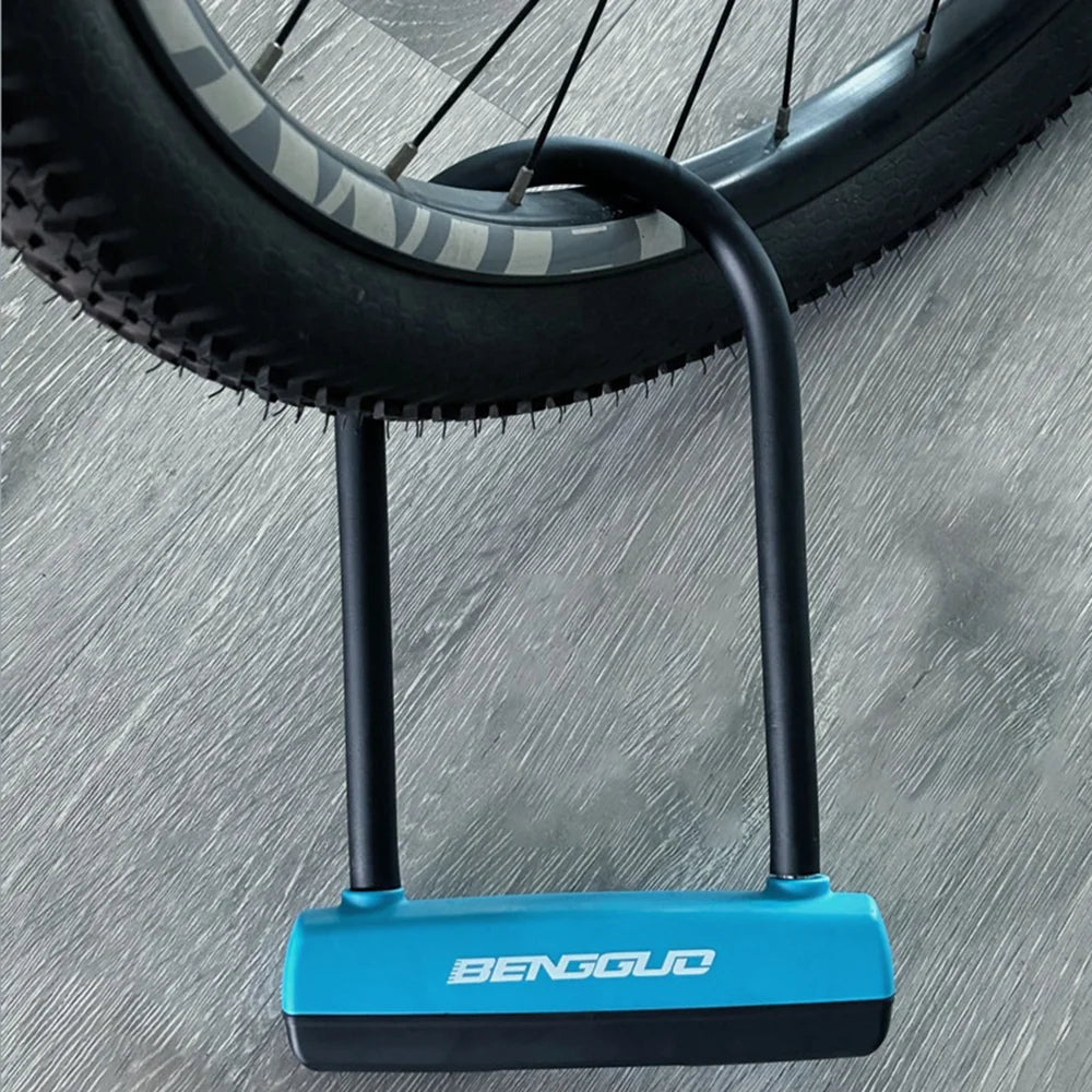 BENGGUO For Bike U Lock 13.92mm Thick Lock Beam Anti Theft Lock with Silicone Protective Cover - Black - 5