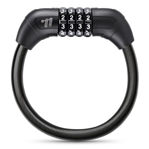 WEST BIKING YP0705134 4-Digit Combination Thicken Bike Cable Lock for Mountain Road Bike - Black - 1