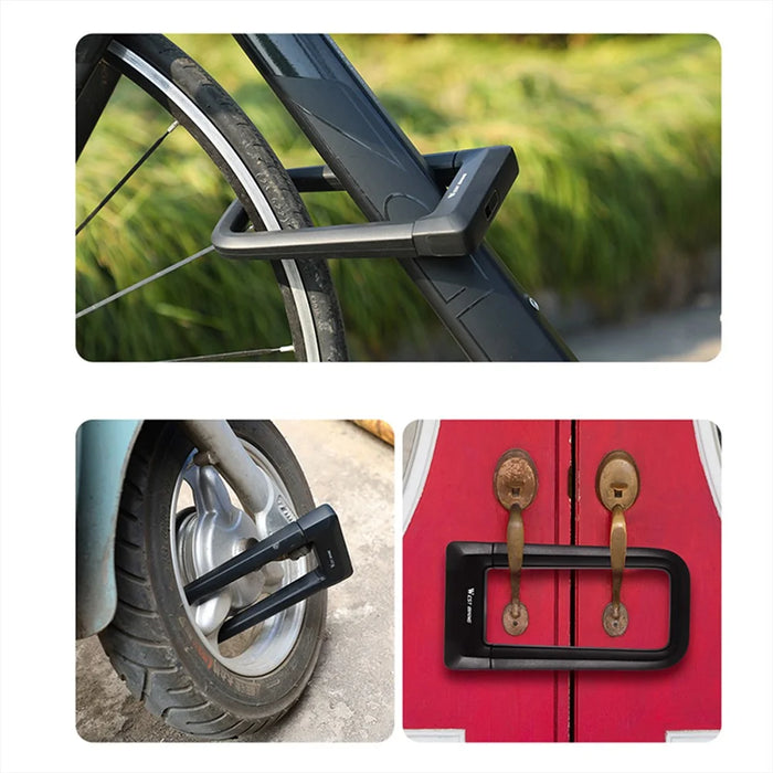 WEST BIKING Bike Anti-theft Waterproof U-Shape Alloy Lock Motorcycle MTB Road Bicycle Cycling Anti-Cut Security Lock - 3