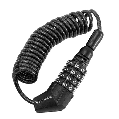 WEST BIKING YP0705063 Portable Helmet Lock 4 Digit Password Mini Anti-theft Bicycle Lock - 1
