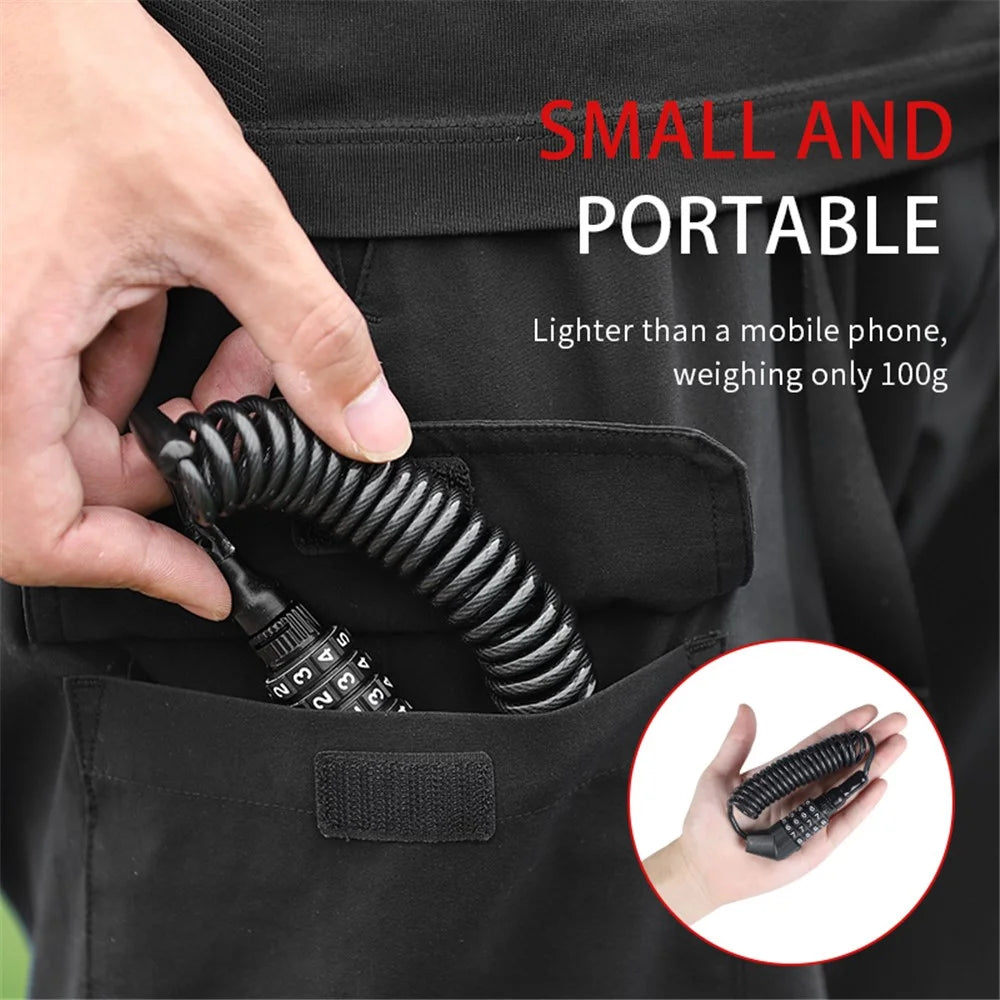 WEST BIKING YP0705063 Portable Helmet Lock 4 Digit Password Mini Anti-theft Bicycle Lock - 3