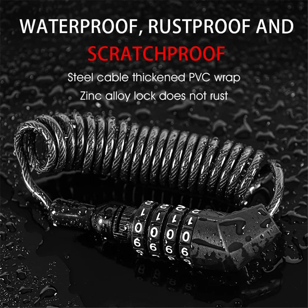 WEST BIKING YP0705063 Portable Helmet Lock 4 Digit Password Mini Anti-theft Bicycle Lock - 6