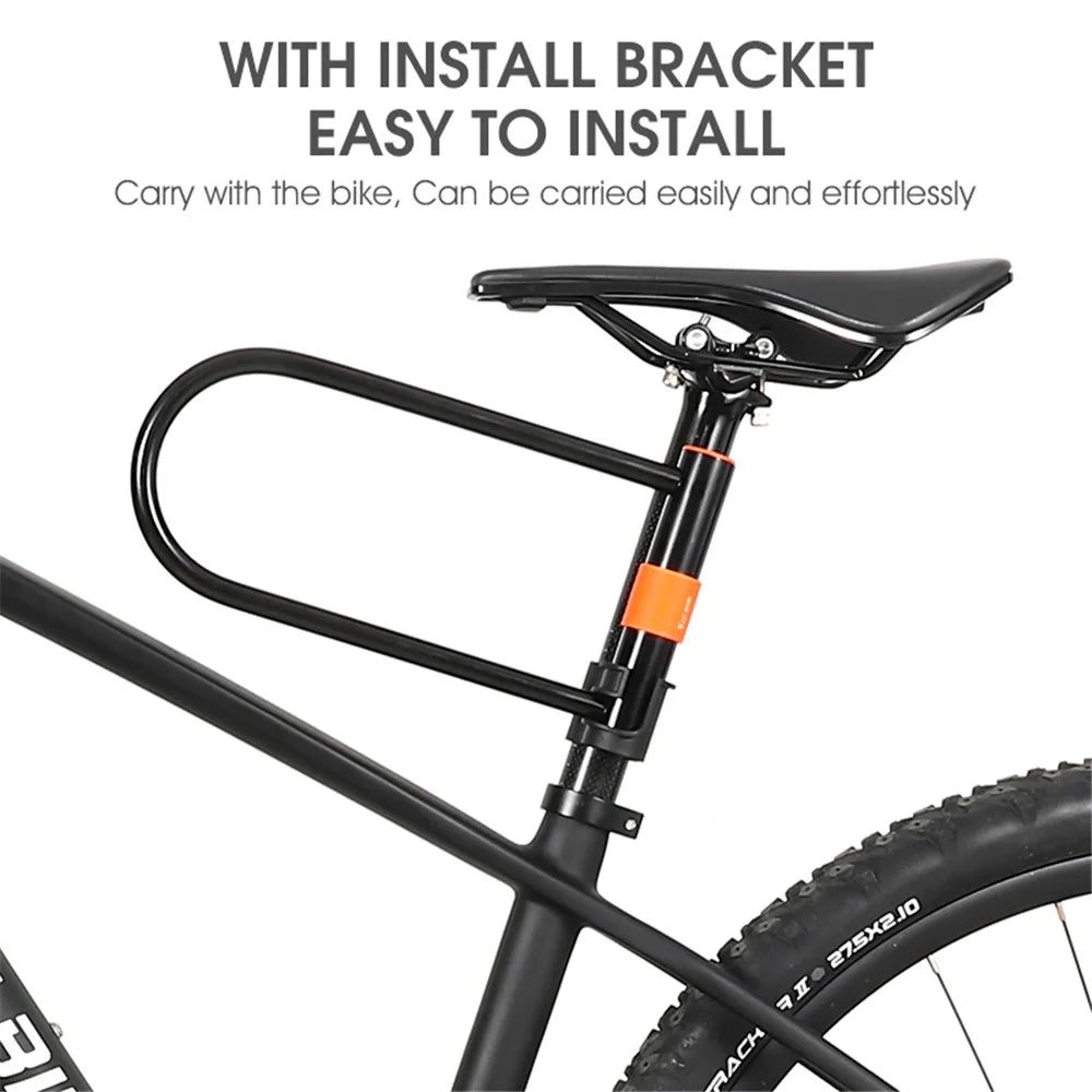 WEST BIKING YP0705073 Bike U Lock Water Resistant Bicycle Lock with Security Cable/Mounting Bracket/Keys for Bicycle Motorcycle - 4