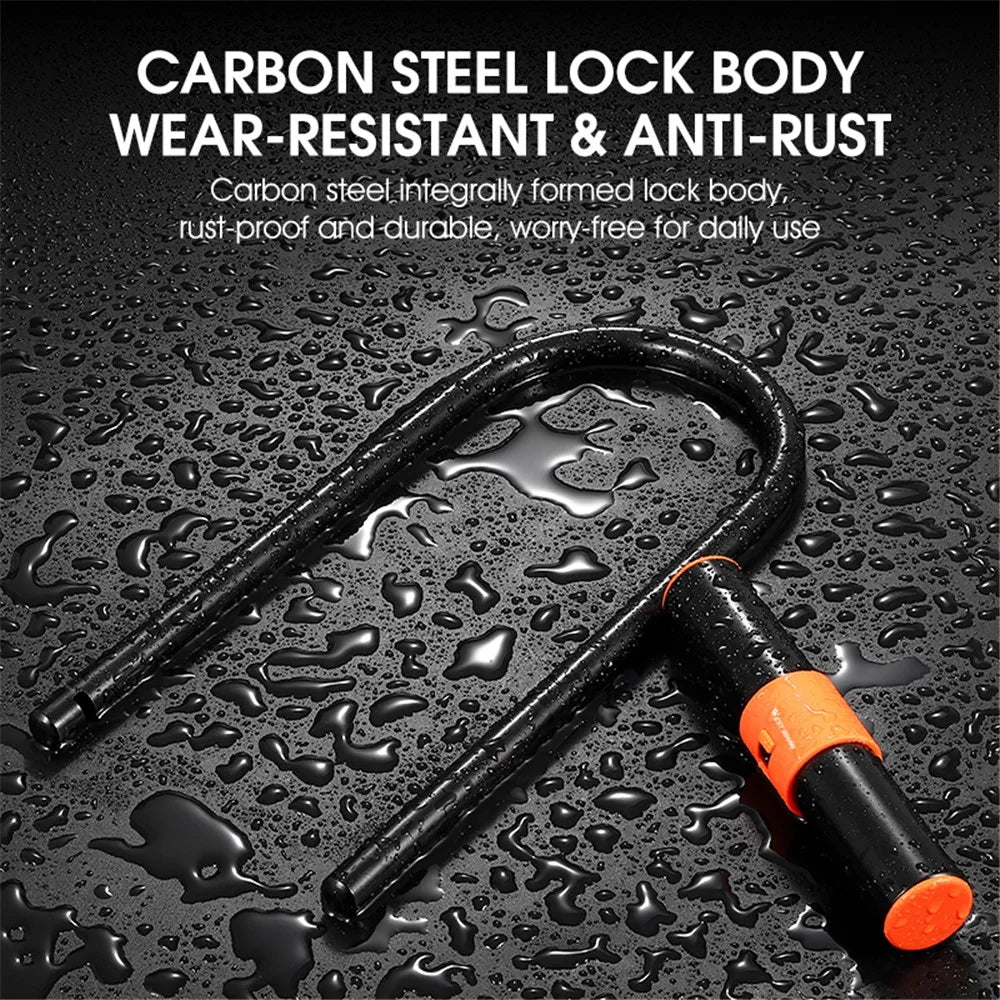 WEST BIKING YP0705073 Bike U Lock Water Resistant Bicycle Lock with Security Cable/Mounting Bracket/Keys for Bicycle Motorcycle - 6