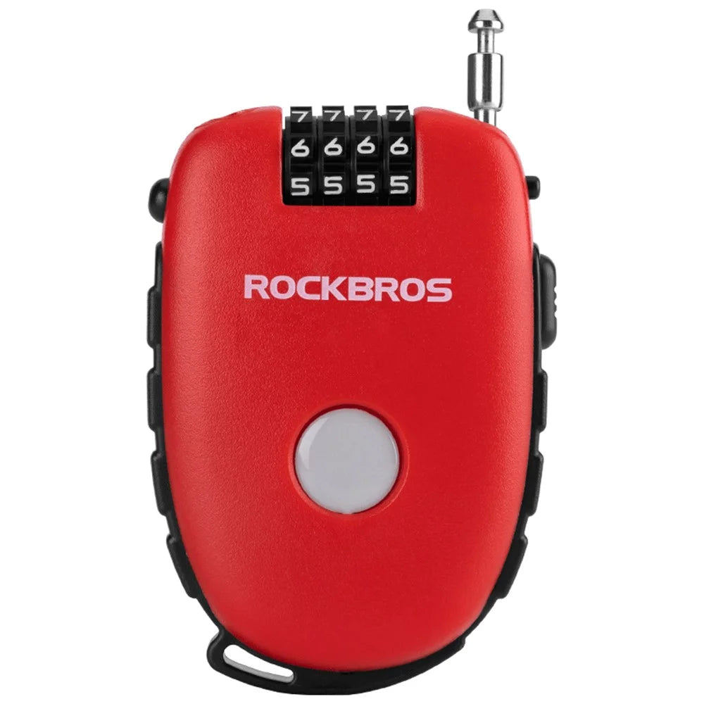 ROCKBROS 32420981001 Telescopic Chain Bicycle Code Lock Anti-theft Steel Wire Bike Lock Helmet Backpack Password Lock - 1