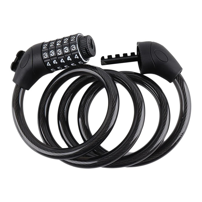 LG7101 125cm Bicycle Steel Cable 5 Digit Password Lock MTB Bike Scooter Anti-theft Combination Code Lock - 7