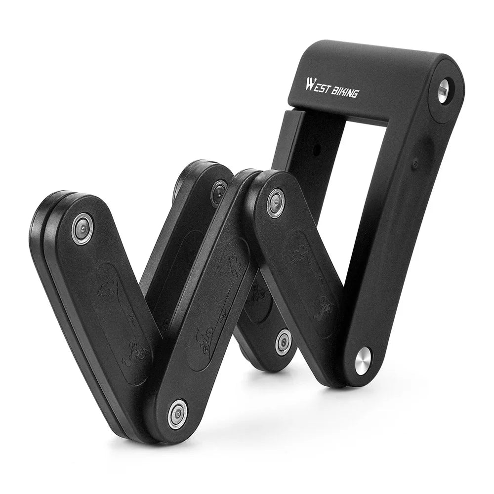 WEST BIKING YP0705090 Mini Portable Bicycle Lock Anti-Theft Mountain Bike Folding Lock - Black - 2