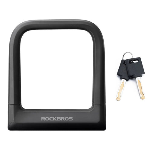 ROCKBROS Anti-Theft Bike Motorcycle Lock High Security Alloy Steel U-Shape Electric Bike Lock - 1