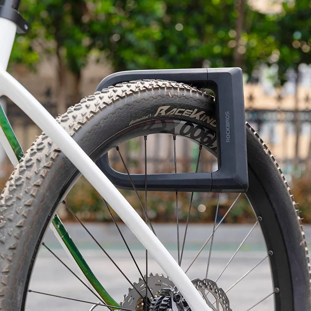 ROCKBROS Anti-Theft Bike Motorcycle Lock High Security Alloy Steel U-Shape Electric Bike Lock - 7