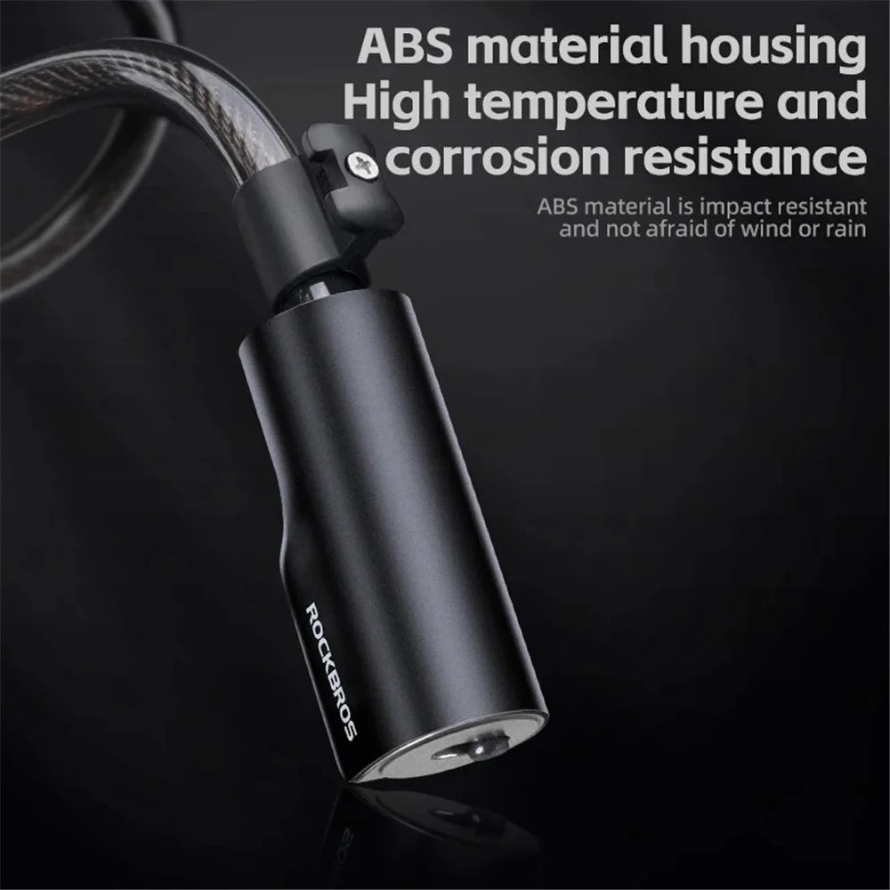 ROCKBROS 511 Steel Cable Bicycle Lock Anti-Theft MTB Road Bike Loop Lock Portable Riding Lock for E-Bike, Glass Door - Black - 6