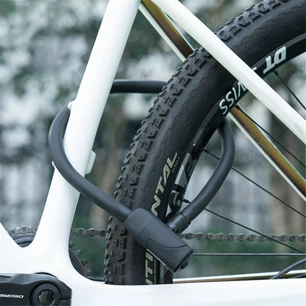 ROCKBROS RB-Y10MBK Bicycle Lock Multi-function Spiral Steel Cable Safety Lock Anti-theft Padlock - 3