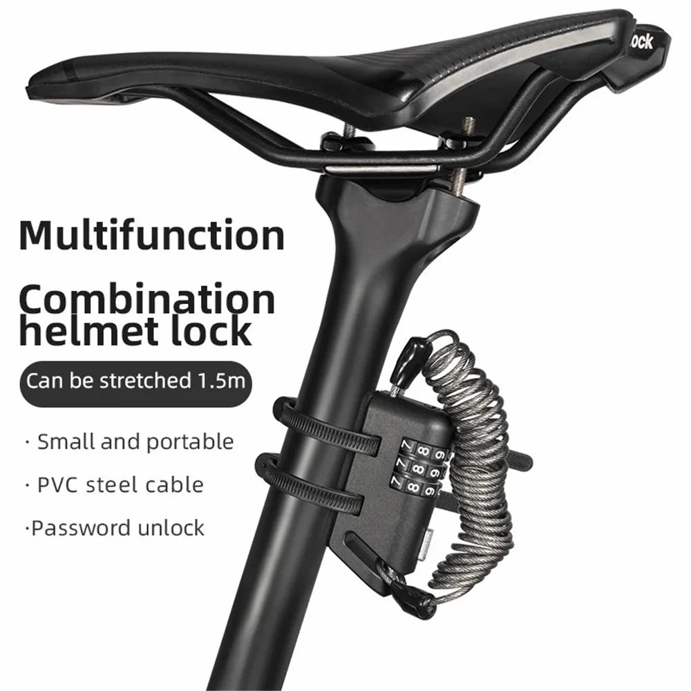 ROCKBROS 907 Motorcycle Helmet Lock Bike Cable Lock for Strollers, Luggage - 3