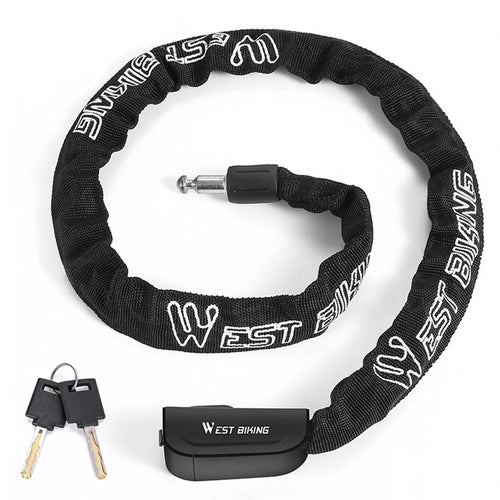 WEST BIKING YP0705097 Bike Chain Lock Anti Theft Bicycle Security Chain Lock - Black - 1