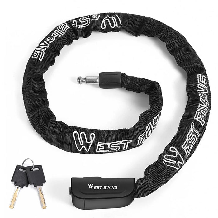 WEST BIKING YP0705097 Bike Chain Lock Anti Theft Bicycle Security Chain Lock - Black - 1