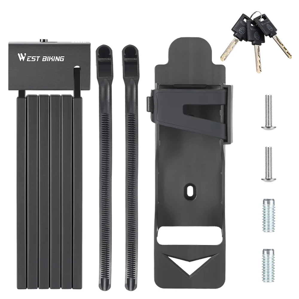WEST BIKING YP0705096 Folding Bike Combination Lock Anti Theft Bicycle Lock ART Certified - 1