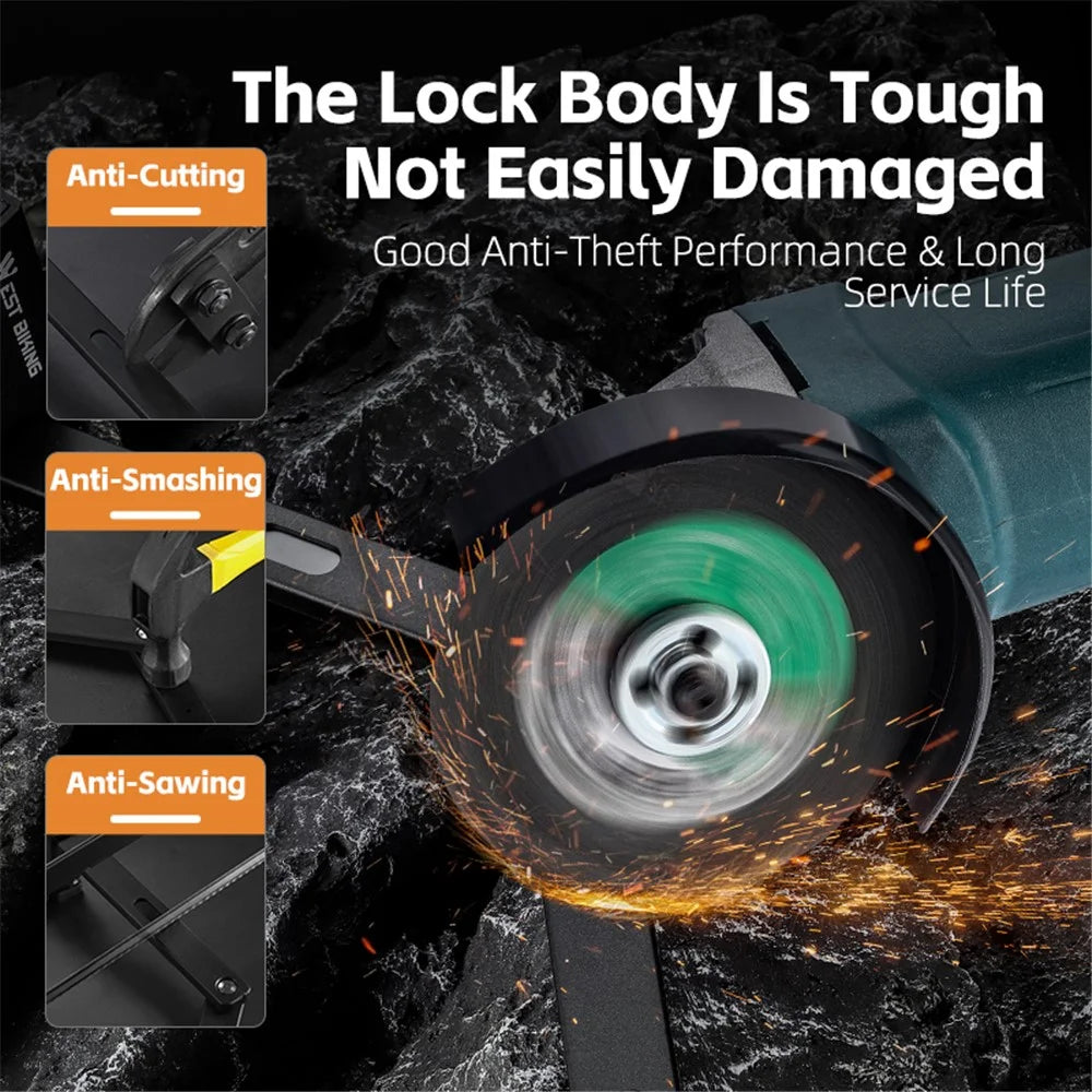 WEST BIKING YP0705096 Folding Bike Combination Lock Anti Theft Bicycle Lock ART Certified - 3