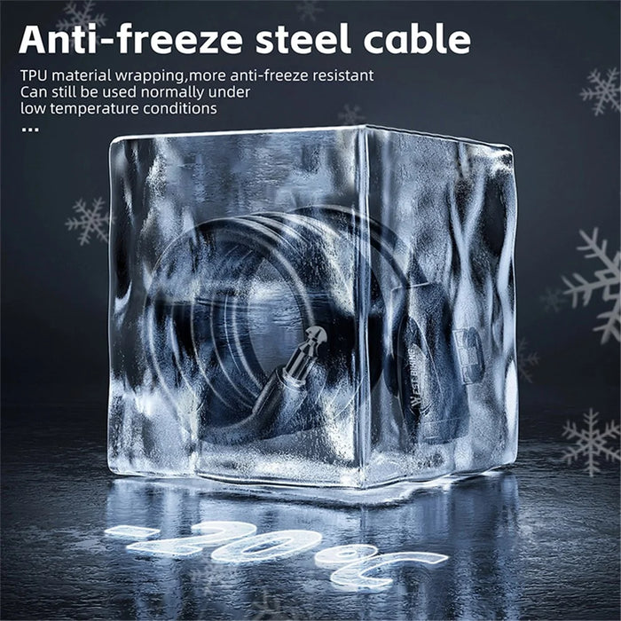 WEST BIKING YP0705099 1.2m Bicycle Lock Anti-freeze Steel Cable Anti-Theft Lock - 5