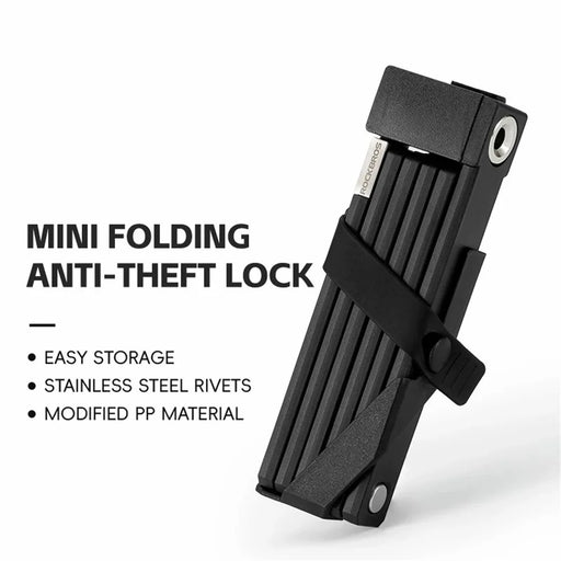 ROCKBROS 32140003 809 Folding Bicycle Lock Motorcycle Bike Anti Theft Lock - 2