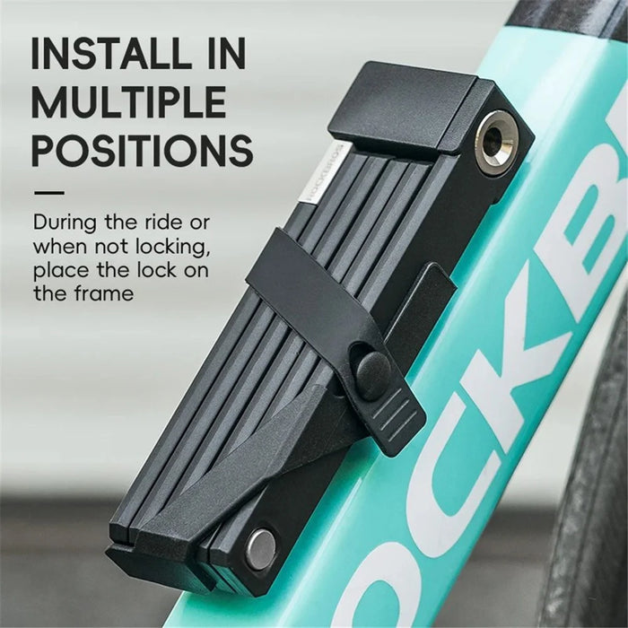 ROCKBROS 32140003 809 Folding Bicycle Lock Motorcycle Bike Anti Theft Lock - 3