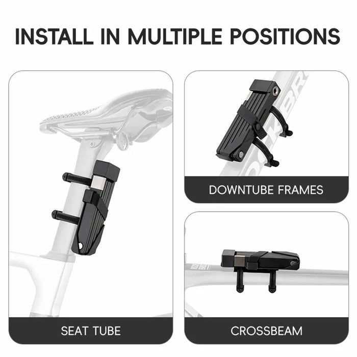 ROCKBROS 32140003 809 Folding Bicycle Lock Motorcycle Bike Anti Theft Lock - 5