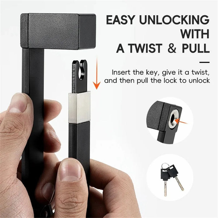 ROCKBROS 32140003 809 Folding Bicycle Lock Motorcycle Bike Anti Theft Lock - 7