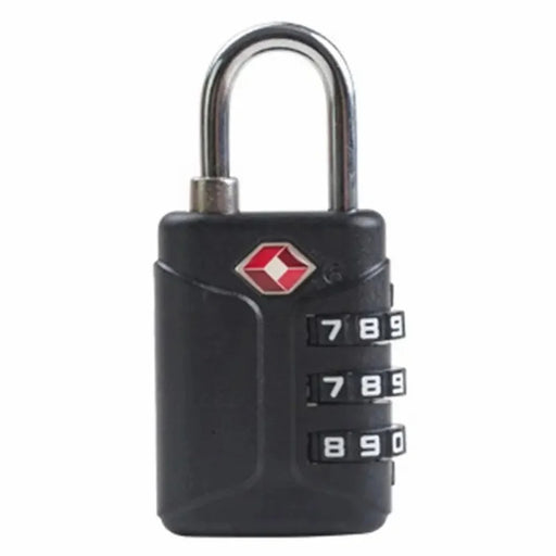 01ST TSA Approved Luggage Locks Zinc Alloy 3-Digit Resettable Security Combination Padlocks - Black - 1