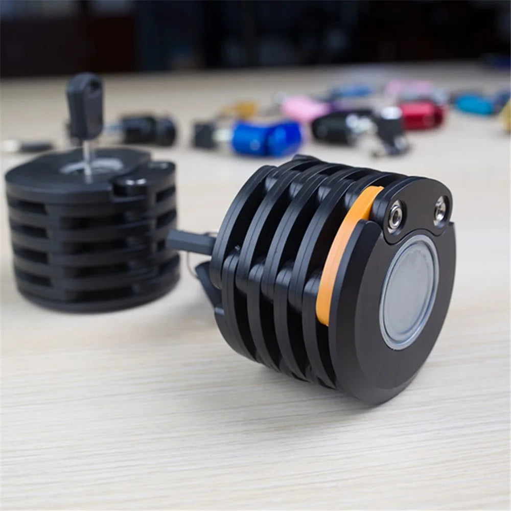 BCL2 Foldable Bike Lock Electric Bicycle Lock Anti-theft Mini Tower Lock - Black - 5