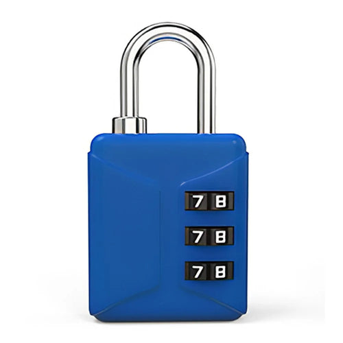 803A 3-digit Combination Lock Mini Password Padlock for Cabinet Suitcase Schoolbag - Sapphire - 1