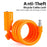 WEST BIKING YP0705100 115cm Extendable Steel Cable Anti-theft Bicycle Lock - Orange - 4