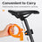 WEST BIKING YP0705100 115cm Extendable Steel Cable Anti-theft Bicycle Lock - Orange - 5