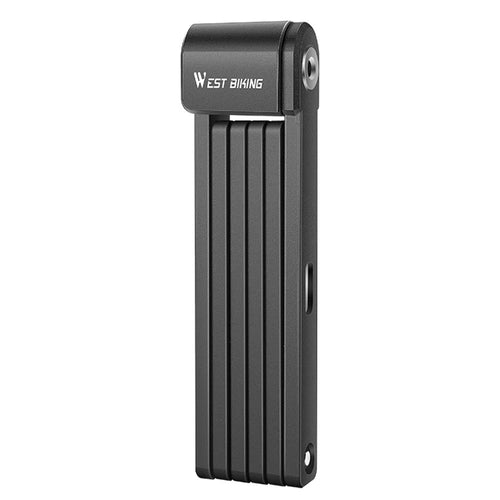 WEST BIKING 80cm Portable 6-section Folding Anti-theft Lock for Bike / Motorcycle - Black - 1