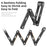 WEST BIKING 80cm Portable 6-section Folding Anti-theft Lock for Bike / Motorcycle - Black - 3