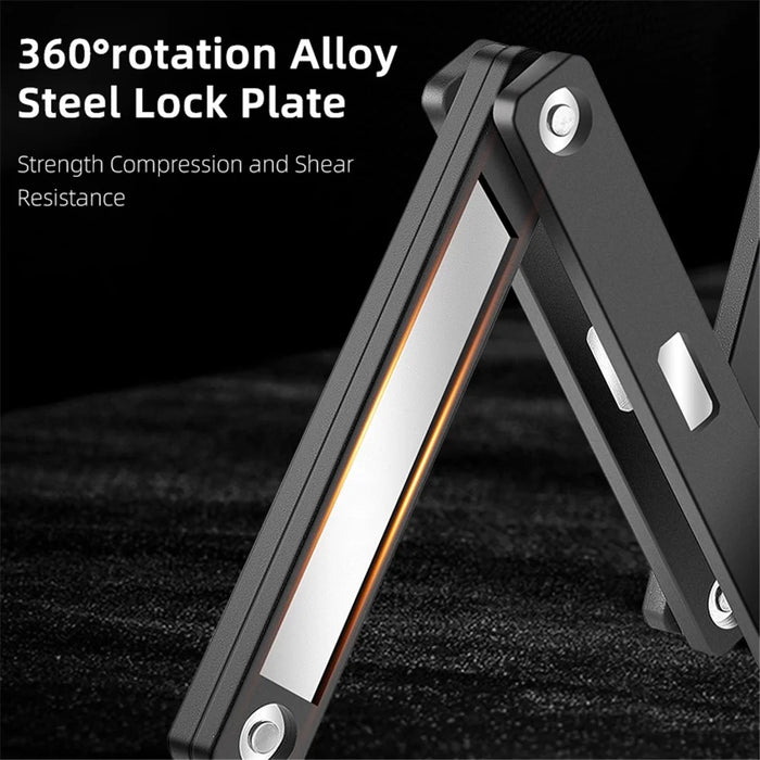 WEST BIKING 80cm Portable 6-section Folding Anti-theft Lock for Bike / Motorcycle - Black - 5