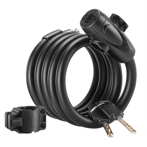 WEST BIKING YP0705099 1.5m Anti-Freeze Steel Bike Cable Lock Coiling Anti-Theft Bicycle Lock Chain - 1