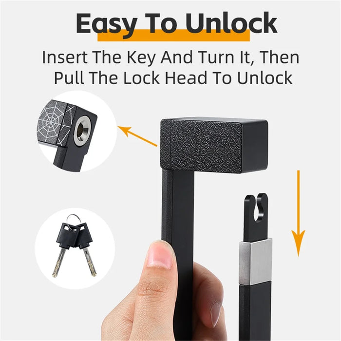 WEST BIKING YP0705105 Six-section Folding Lock for Bicycle / Electric Bicycle / Motorcycle - 7