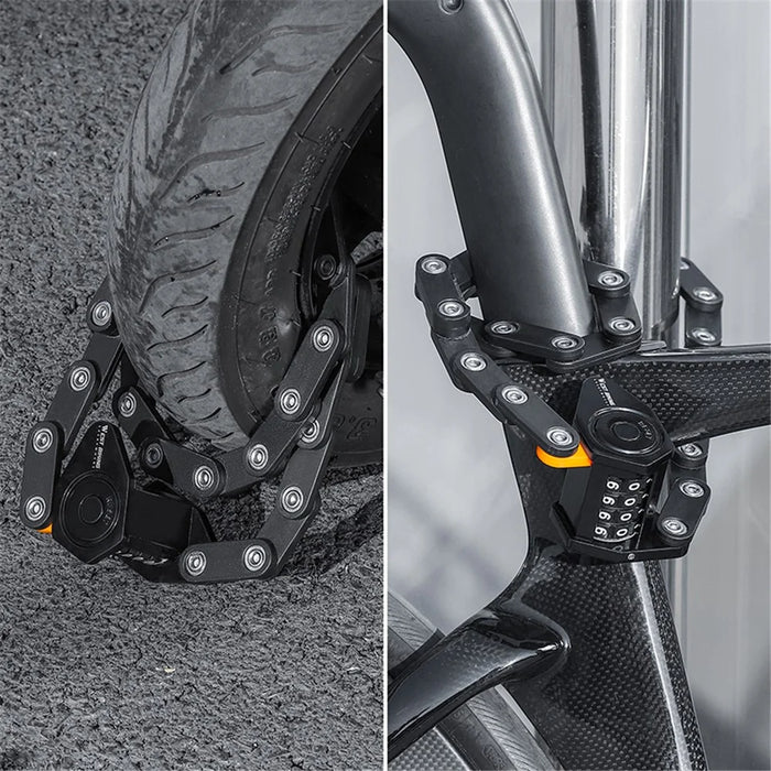 WEST BIKING YP0705098 Bike Folding Password Lock Extended Anti-theft Lock - 6