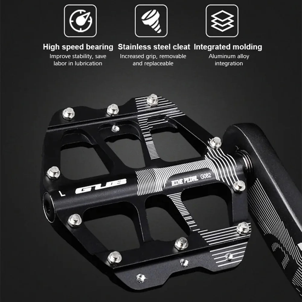 GUB G082 1 Pair Bicycle Pedals MTB Bike Cycling Accessories 3-Bearing Aluminum Alloy Pedals - 4