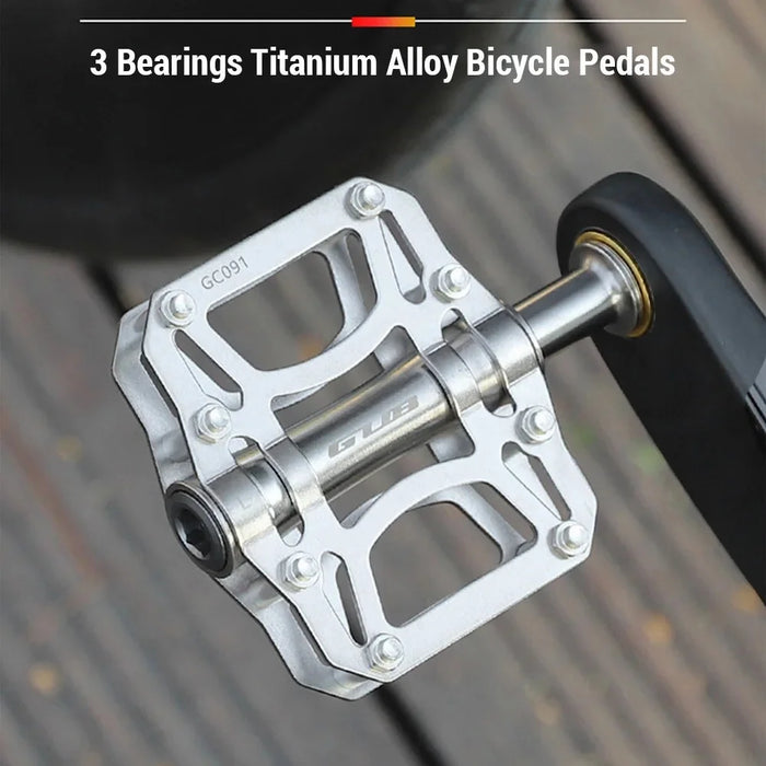 GUB GC091 1 Pair Mountain Road Bicycle Anti-Slip Pedals Titanium Alloy Hollow Out Cycling Pedals - 5