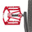 WHEEL UP 311 CNC Aluminum Alloy Bicycle Pedals Cycling Sealed Bearing Pedals Non-slip MTB Bike Pedals - Red - 3