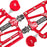 WHEEL UP 311 CNC Aluminum Alloy Bicycle Pedals Cycling Sealed Bearing Pedals Non-slip MTB Bike Pedals - Red - 4