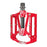 WHEEL UP 311 CNC Aluminum Alloy Bicycle Pedals Cycling Sealed Bearing Pedals Non-slip MTB Bike Pedals - Red - 6
