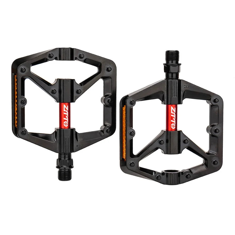 ZTTO B572 Hollow MTB Bicycle Pedal Aluminum Alloy Double DU Bearings Bike Pedals - 1