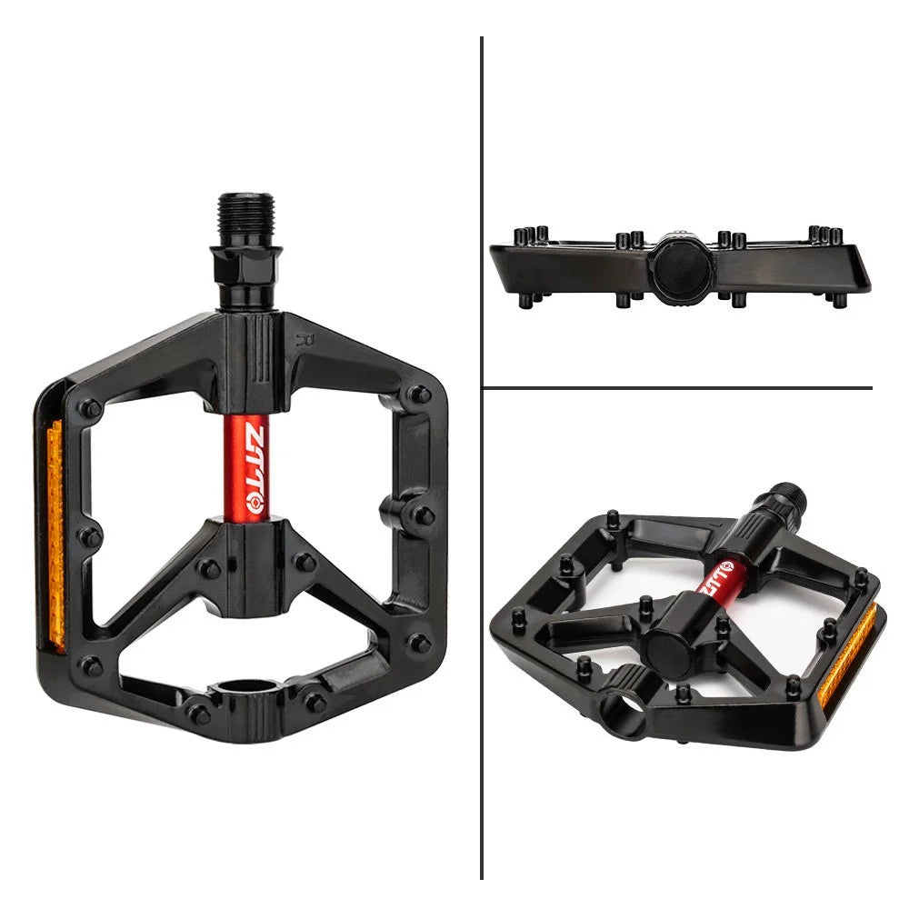 ZTTO B572 Hollow MTB Bicycle Pedal Aluminum Alloy Double DU Bearings Bike Pedals - 3
