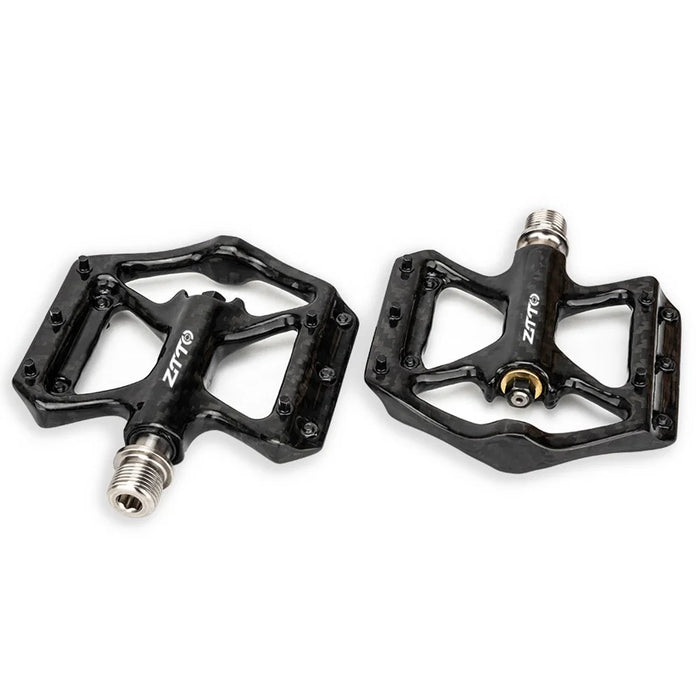ZTTO R251C 1 Pair MTB Road Bicycle Pedals Ultra-Light Carbon Fiber Bike Cycling 3 Bearings Pedals - 1