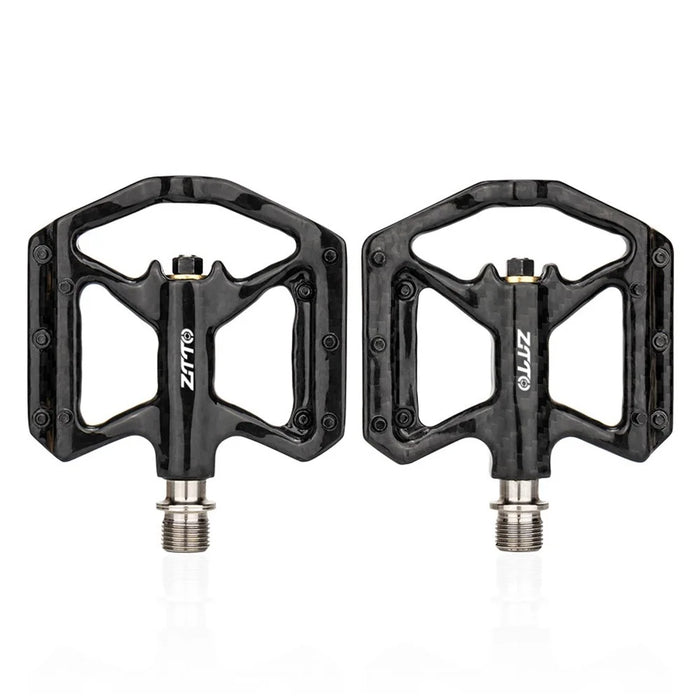 ZTTO R251C 1 Pair MTB Road Bicycle Pedals Ultra-Light Carbon Fiber Bike Cycling 3 Bearings Pedals - 2