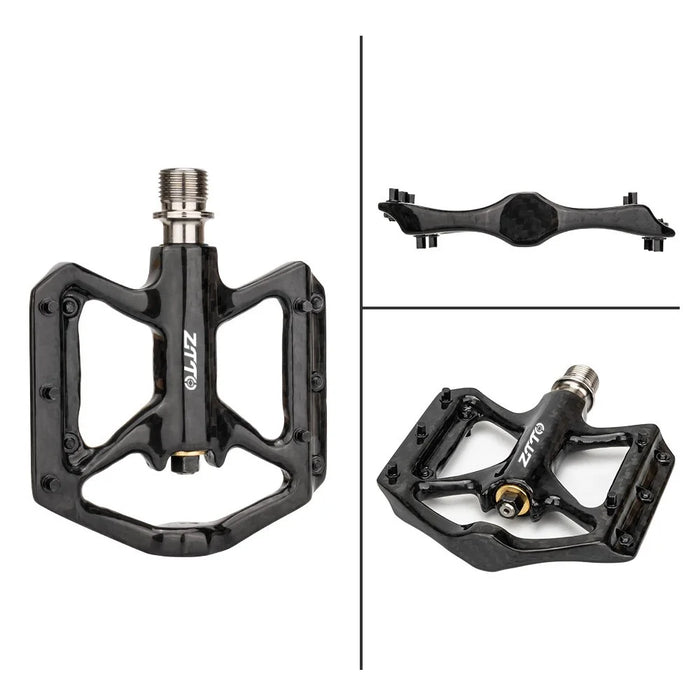 ZTTO R251C 1 Pair MTB Road Bicycle Pedals Ultra-Light Carbon Fiber Bike Cycling 3 Bearings Pedals - 4
