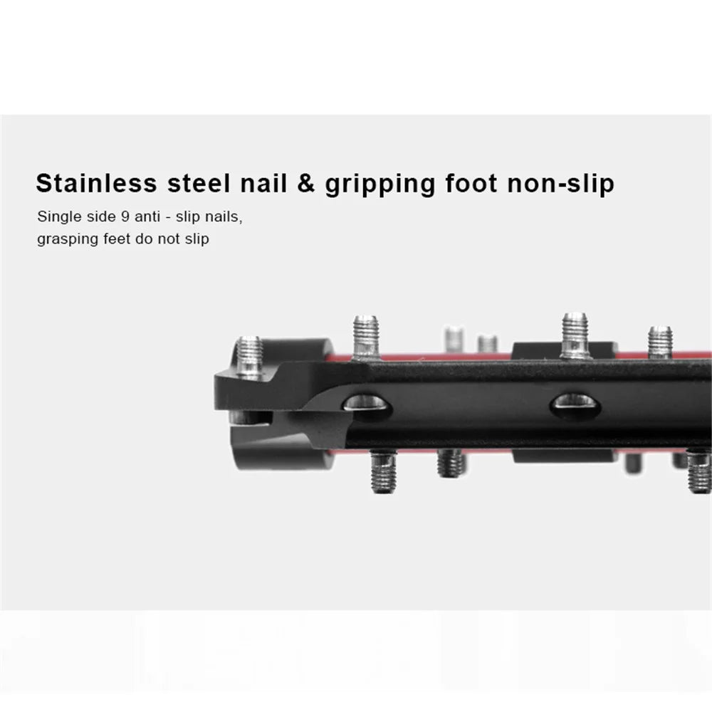 RIDERACE RN1527 Mountain Bike Pedals Aluminum Alloy Non-Slip 3-Bearing Pedals - Black - 5