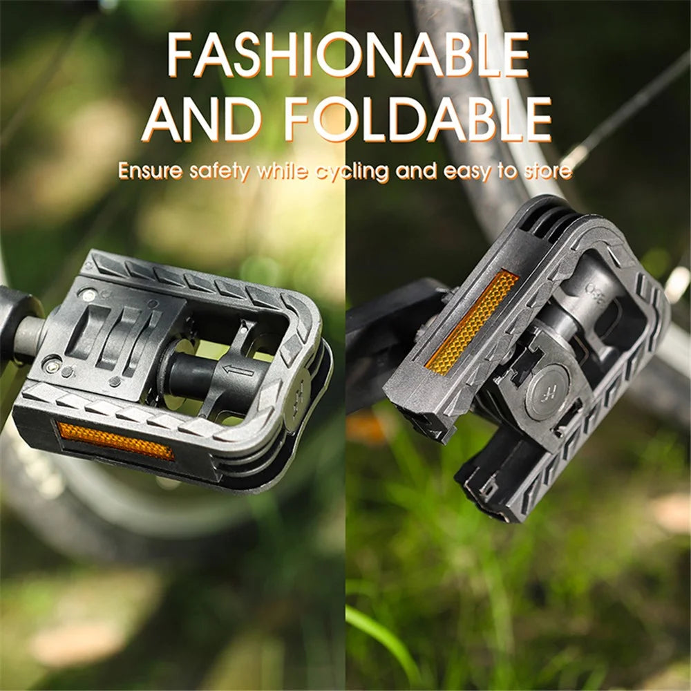 1 Pair YP0802082 Foldable Bicycle Pedals MTB Road Mountain Bike Non-slip Pedal Cycling Parts - 4