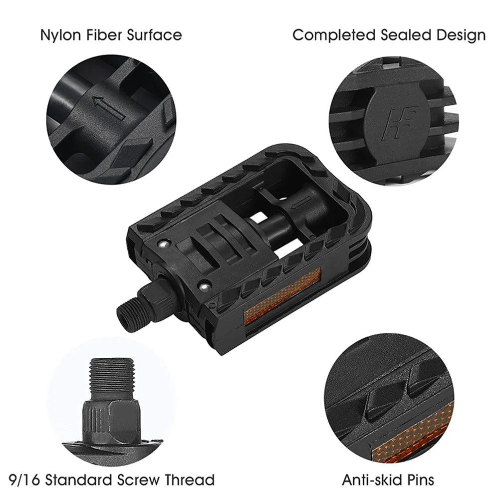 1 Pair YP0802082 Foldable Bicycle Pedals MTB Road Mountain Bike Non-slip Pedal Cycling Parts - 7