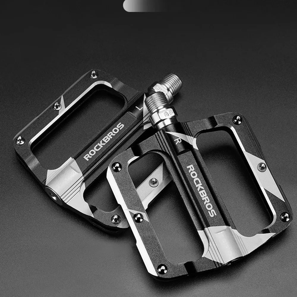 ROCKBROS K306 1 Pair Mountain Bike Pedals Sealed Bearing Anti Slip Cycling Pedals for Road Bicycle - Black - 6